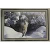 Image 1 : Large framed picture of a wolf, photographer