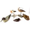 Image 1 : Collection of 5 includes 3 carved decoys largest