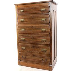 Antique tall boy 6 drawer dresser