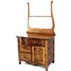 Image 1 : Oak triple serpentine wash stand with upper towel