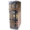 Image 1 : Antique travel trunk with leather straps