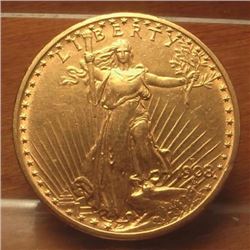 1908 $20 St. Gaudens Gold Double Eagle w/Motto