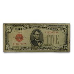 1928 $5.00 U.S. Note Red Seal VF