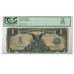 1899 $1.00 Silver Certificate Black Eagle Fine 12 App PCGS