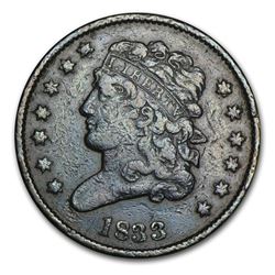 1833 Classic Head Half Cent Fine