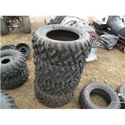(4) 27" tall 14" wheels, tires w/lots of tread -10+ plugs per tire