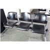 Image 2 : GLOBAL CONTRACT BLACK 3 SEAT RECEPTION SEATING