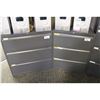 Image 2 : TEKNION DARK GREY 3 DRAWER LATERAL FILE CABINET