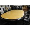 Image 1 : BIRDS EYE MAPLE INLAY 10'X5' RACE TRACK BOARDROOM TABLE