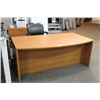 Image 2 : HARVEST CHERRY 6' BOW FRONT EXECUTIVE DESK
