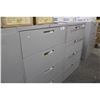 Image 2 : GRAY 4 DRAWER LATERIAL CABINET