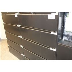 BLACK 4 DRAWER LATERAL FILE CABINET