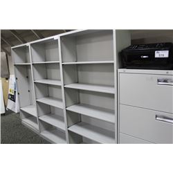 GRAY METAL  6' BOOK CASE