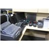 Image 1 : 4 PERSON POS SYSTEM COMES WITH 2 SCANNERS, 2 LINE PRINTERS, 2 CASH BOXES AND NETWORK EQUIPMENT