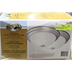 TWIN PACK OF FLUSH MOUNT LIGHTING FIXTURES