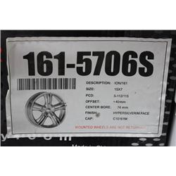 15" HYPERSILVER FINISH ION ALLOY RIMS X4