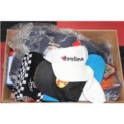 BOX OF NASCAR COLLECTIBLES INCLUDES: DIE CAST CARS