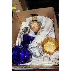 BOX W/ HAND MADE DECANTER FROM GREECE, DECORATIVE
