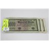 Image 1 : THREE GERMAN 1000 MARK 1922 NOTES (MM)(CD)(BB)