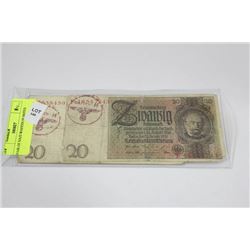 PAIR OF NAZI WAFFEN SS NOTES