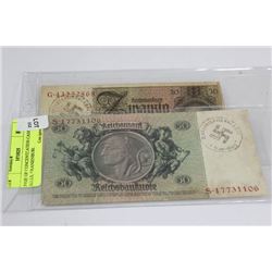 PAIR OF CONCENTRATION CAMP BILLS, ORANIENBURG