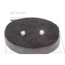 14K YELLOW GOLD DIAMOND STUD EARRINGS