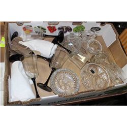 FLAT OF LEAD CRYSTAL DISHWARE