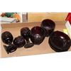 Image 1 : FLAT OF CRANBERRY GLASS DISHWARE