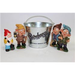 BREWHOUSE ICE PAIL FILLED WITH GNOMES