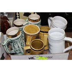 FLAT OF VINTAGE STEINS