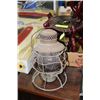 Image 1 : ADAMS & WESTLAKE CHICAGO VINTAGE RAILWAY LANTERN
