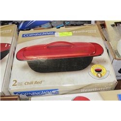 CORNINGWARE HEARTHSTONE BAKEWARE (2)PCS. BAKING