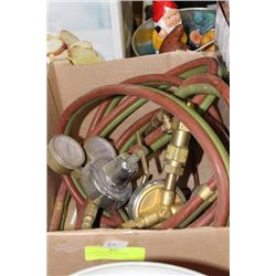 BOX OF CUTTING TORCH & REGULATORS