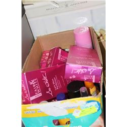 TRAY OF LOTIONS, CREMES, AND SOAPS