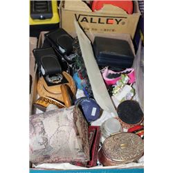 FLAT OF TRINKET BOXES AND JEWELLERY CASES