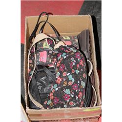 BOX OF HANDBAGS/PURSES, ON CHOICE