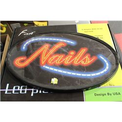LED LED LIGHT UP NAILS SIGN