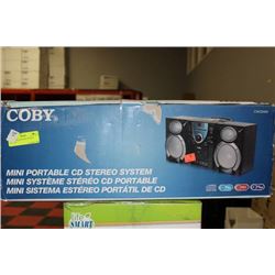 COBY MINI PORTABLE STEREO SYSTEM