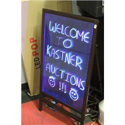 LED WRITING BOARD WITH MARKERS AND REMOTE