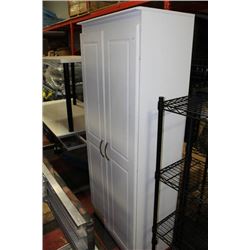 WHITE 6' 2 DOOR ARMOIRE/PANTRY