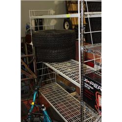 WHITE METAL COMMERCIAL RACK