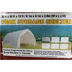 20' X 30' 12' PEAK STORAGE SHELTER