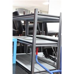 WOOD AND METAL ADJUSTABLE SHELF