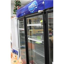 FOGEL  2 DOOR COMMERCIAL DISPLAY FREEZER W DUAL