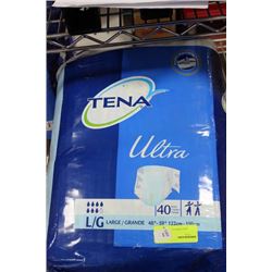 BAG OF 40 SIZE LARGE TENA ULTRA COTTON BRIEFS