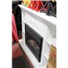 Image 1 : WHITE FIREPLACE MANTLE W FIREPLACE INSERT