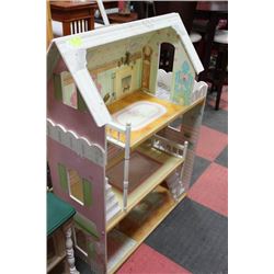 3-STORY DOLL HOUSE - 46" H X 34" W X14" D
