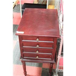 MAHOGANY STAINED NESTING TABLES