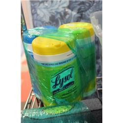 THREE CONTAINERS OF LYSOL DISINFECTING WIPES