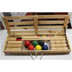 PREMIUM CROQUET SET IN WOODEN CASE